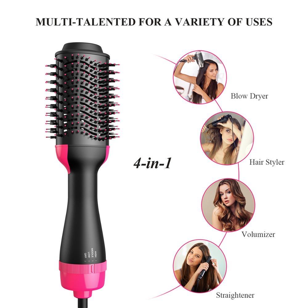 4 in 1 - Hair Dryer + Curler + Straightener For All Hair Types